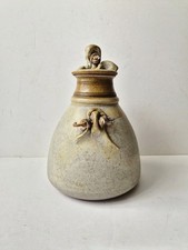Wishon Harrell La Jolla Ca Lidded Vessel 9” Sculptural Pottery Signed Vtg 70s picture