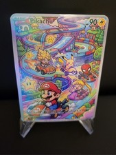 Pikachu Mario Kart Pokemon Card FULL ART Display Art Card picture
