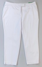 Women's Investments Plus Size Elite Stretch the 5th Ave Fit White Ankle Pants picture
