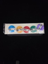 RARE vintage 1979-80's THE GO GOs - LA girl band - 1 Inch Pin Set Of 5 Mint picture