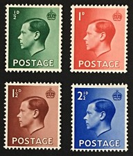 GB KEVIII 1936 Definitives Set of 4 SG457 - SG460 MNH picture