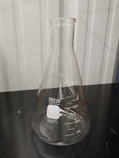 Corning Pyrex 4980-2L 2L Erlenmeyer Flask Narrow Mouth Heavy Rim Graduated picture