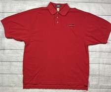 Vintage Troy State University Polo Shirt Mens Large Red Baseball Football Golf picture