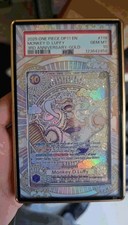 Bandai One Piece CCG Monkey D. Luffy OP11-119 3rd Anniversary Gold Foil PSA 10 picture