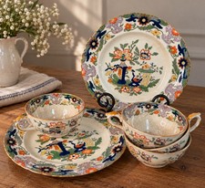 Exceptional Antique Mason’s Patent Ironstone C2840 “Table & Vase” 8-Piece picture