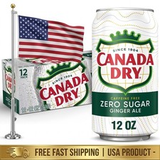Canada Dry Zero Sugar Ginger Ale Soda, 12 fl oz cans, 12 pack -  picture
