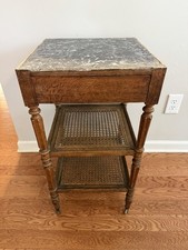 Antique French 19th-century Louis Philippe side table with Marble Top picture
