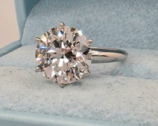 3.00 Ct D VS1 Round Solitaire Platinum Lab Grown Diamond Ring IGI Certified picture