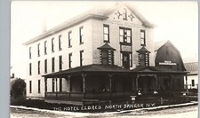 HOTEL ELDRED c1920 north bangor ny real photo postcard rppc new york livery barn picture