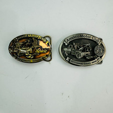 VTG 1988 & 1990 Amoco Outstanding Service Belt Buckle RARE Limited Edition NICE picture