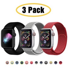 3 PACK Sport Band Strap For Apple Watch Series 10 9 8 7 6 5 4 SE 38/49mm Nylon picture