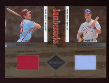 2004 Leaf Limited Lumberjacks Jerseys #LJC-44 - Mike Schmidt, George Brett /100 picture