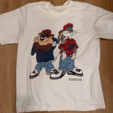 1992 Looney Tunes Bugs Bunny and Taz cotton tee shirt VK16769 picture