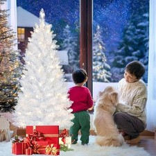 Home Heritage TG76M4E42S20 7.5ft Snowdrift Spruce Christmas Tree with Stand and picture