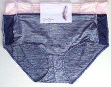 JESSICA SIMPSON Panties Briefs 1X 2 4 6 8 Pack Blue Pink Full Figure Hipster LOT picture