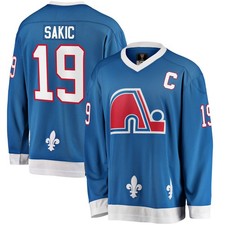 FANATICS Quebec Nordiques Joe Sakic 19 Size S Retro NHL Jersey *BRAND NEW* picture