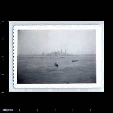 Old Vintage Photo NEW YORK HARBOR CITY SKYLINE LANDSCAPE picture