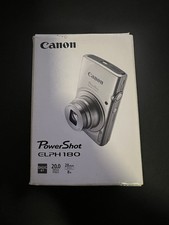 Open Box Canon PowerShot ELPH 180 Digital Camera (Silver) Charger, SD, Battery picture