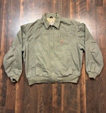 VTG Carhartt Green Wylie Bomber Jacket (J163-LDN) Men's Size 2XL picture