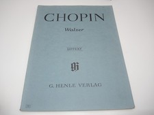 Chopin: Walzer/Waltzes  Urtext Edition for Piano Solo G. Henle Verlag picture