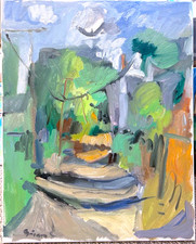 Impressionism Landscape Plein Air Original Oil Painting On Canvas 16”x20” Signed picture
