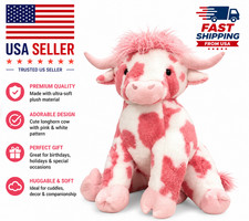50CM Longhorn Cow Plush Toy Jumbo Stuffed Animal Kawaii Pillow Soft Kids Gift US picture