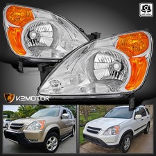 Fits 2002-2004 Honda CRV CR-V Headlights Replacement Lamps Left+Right 02 03 04 picture