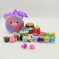 Squishmallows Squish A Long Ring Topper Lot Carry Case Rings Pencil Toppers 19pc picture