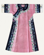 Antique Chinese Silk Gauze Embroidered Summer Robe  picture
