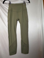 lululemon Women's Green Leggings Size 2 Ankle Pull-On Stretch Knit Yoga picture