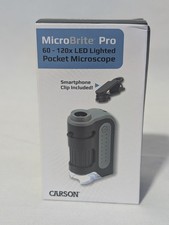 CARSON® MicroBrite™ Pro 60-120x LED-Lighted Pocket Microscope W/Clip picture
