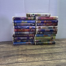 Lot of 18 Vintage Disney & Family VHS Tapes Clamshell Cases Beauty & Dumbo picture