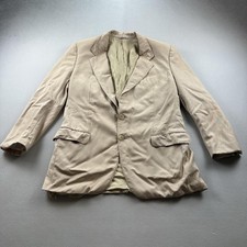 Vintage Ermenegildo Zegna Blazer Jacket Suit Mens 44 Beige Tan Italy Giorgio 80s picture