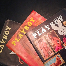 Vintage Playboy 1971 Lot Of 3 March April September Centerfolds Intact picture