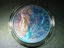 AU+/UNC 1885-O MORGAN SILVER DOLLAR BEAUTIFULLY TONED NICE COLLECTOR COIN M-2193 picture