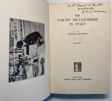 1927 FASCISM Salvemini SIGNED to Henry Holt President Mussolini Anti-Fascist picture