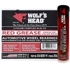 Wolf's Head Red Grease NLGI #2 (836-88301-91) 14 Oz Tube, Pack of 10 picture