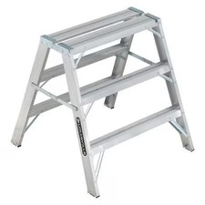 Louisville L-2032-03 Sawhorse Ladder, Aluminum, 34