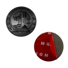 For AMG Affalterbach Emblem Apple Tree Flat 3D Black Badge 57mm Front Hood Decal picture