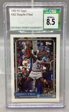 1992-93 Topps Shaquille O'Neal #362 RC - CSG - 8.5 NM/Mint + picture