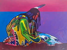 John Nieto Prayer for Return of the Buffalo S/N COA Serigraph picture