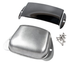 Genuine Fender Vintage Precision/P-Bass Chrome Ashtray Bridge/Pickup Covers Set picture