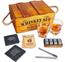 Mixology & Craft Whiskey 14PC Gift Set, 10oz Old Fashion Glasses, Jameson Brown picture