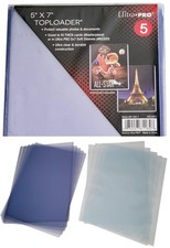 5 Ultra Pro 5x7 Toploaders  with 5 Soft Inner Sleeves Rigid Card Photo Storage picture