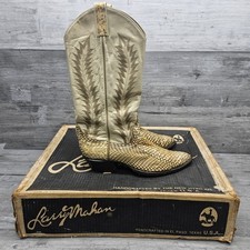 Vintage Larry Mahan’s Snakeskin Cowboy Boots Mens Size 8.5 E picture