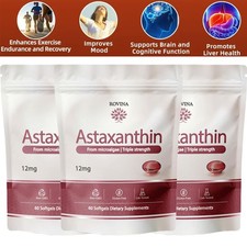 ROVINA Astaxanthin 12mg Softgels From Microalgae - Triple Strength Antioxidant picture
