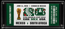 México Vs South África - FIFA Souvenir Ticket Hospitality - REPLICA on Acrilyc  picture