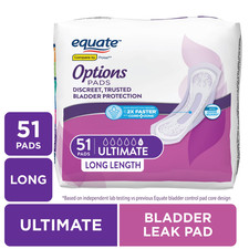 Equate Options Women's Incontinence Pads, Ultimate Absorbency, Long Length, 51 C picture