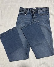 Kensie Women’s Mid Rise Slim Flare Medium Wash Blue Denim Jeans Size 27 picture