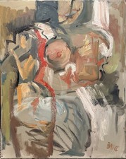 Boudoir Fauvist Figures Cubist Oil Painting on 16”x20” Canvas Original Signed picture